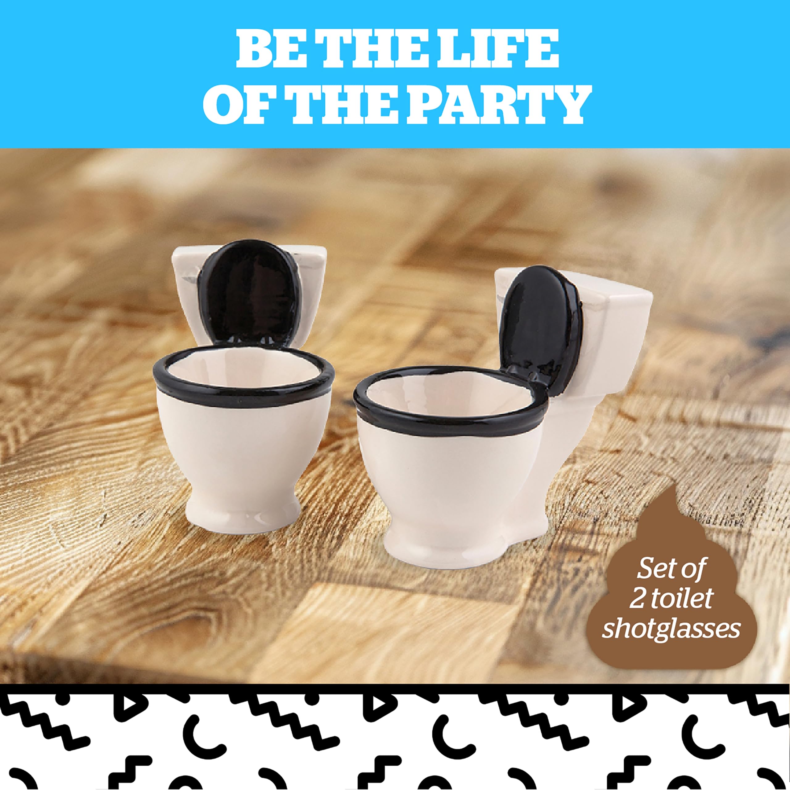 BigMouth Inc 2 oz capacity toilet shot glass ready for quick toasts