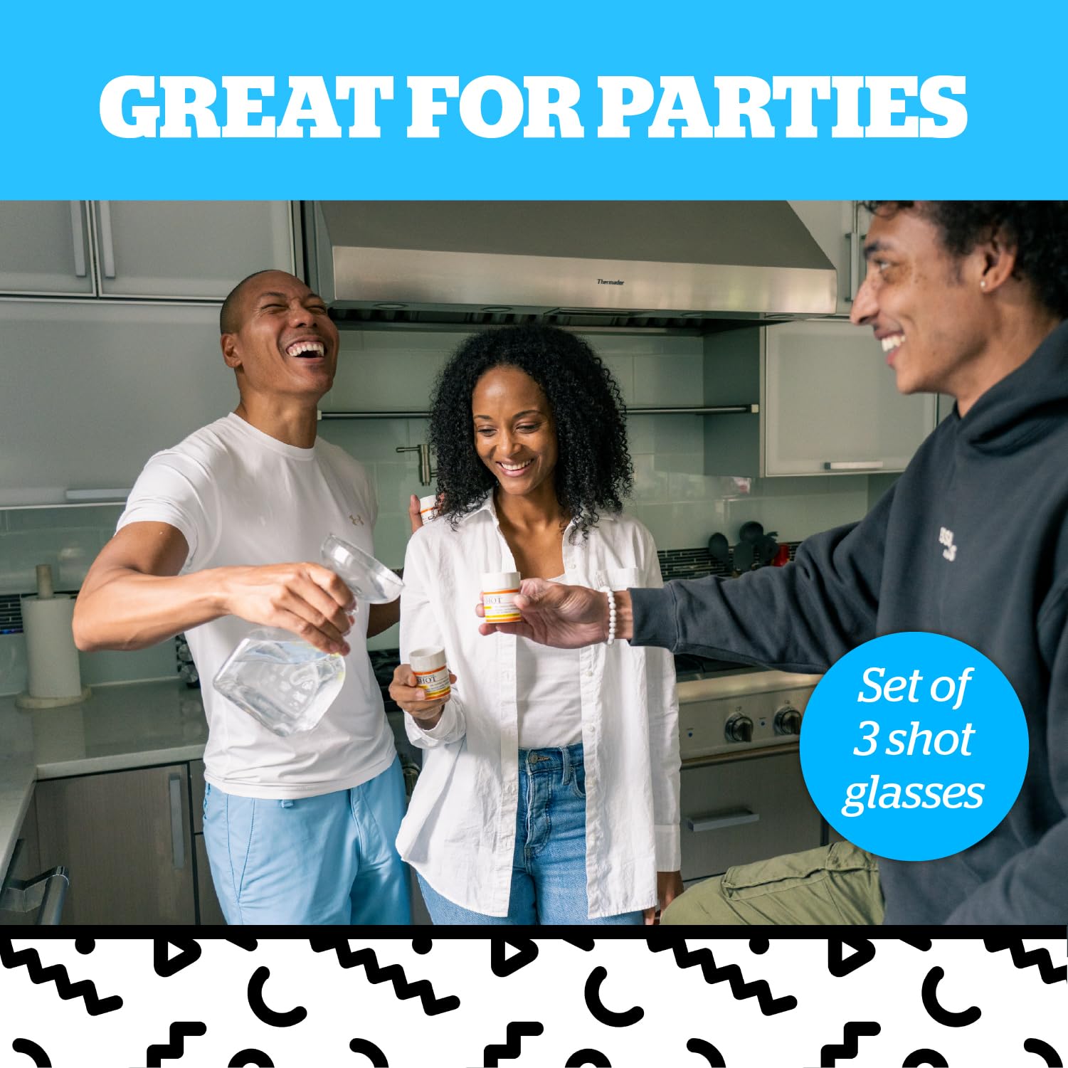 Party-ready ceramic shot glasses spark conversations and friendly cheers.