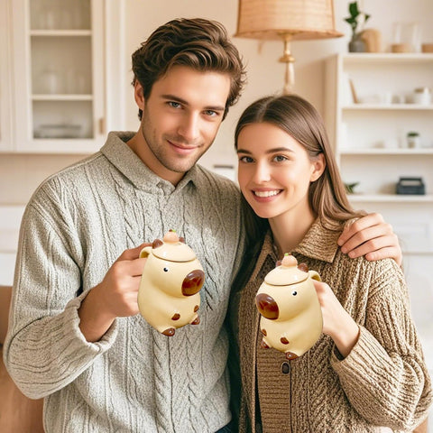 BigNoseDeer Capybara mug suits hot and cold beverages.