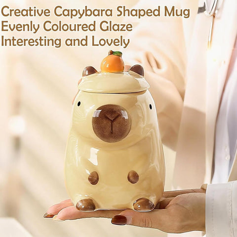 BigNoseDeer Capybara mug microwave safe, convenient for quick reheats.