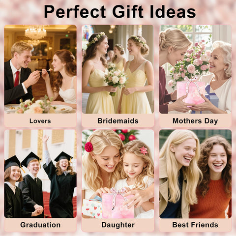 BigNoseDeer clear glass highlights floating petals inside.