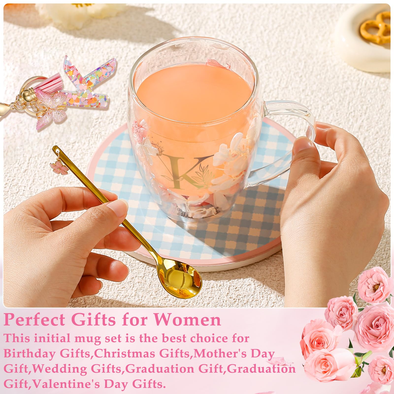 BigNoseDeer mug shows floating dried flowers for a romantic touch.