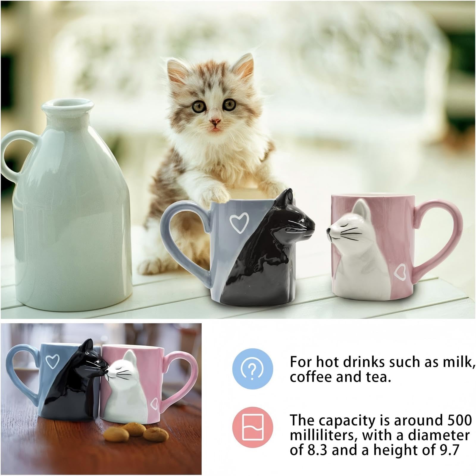 BigNoseDeer handmade-feel mugs feature comfortable handles for daily use.