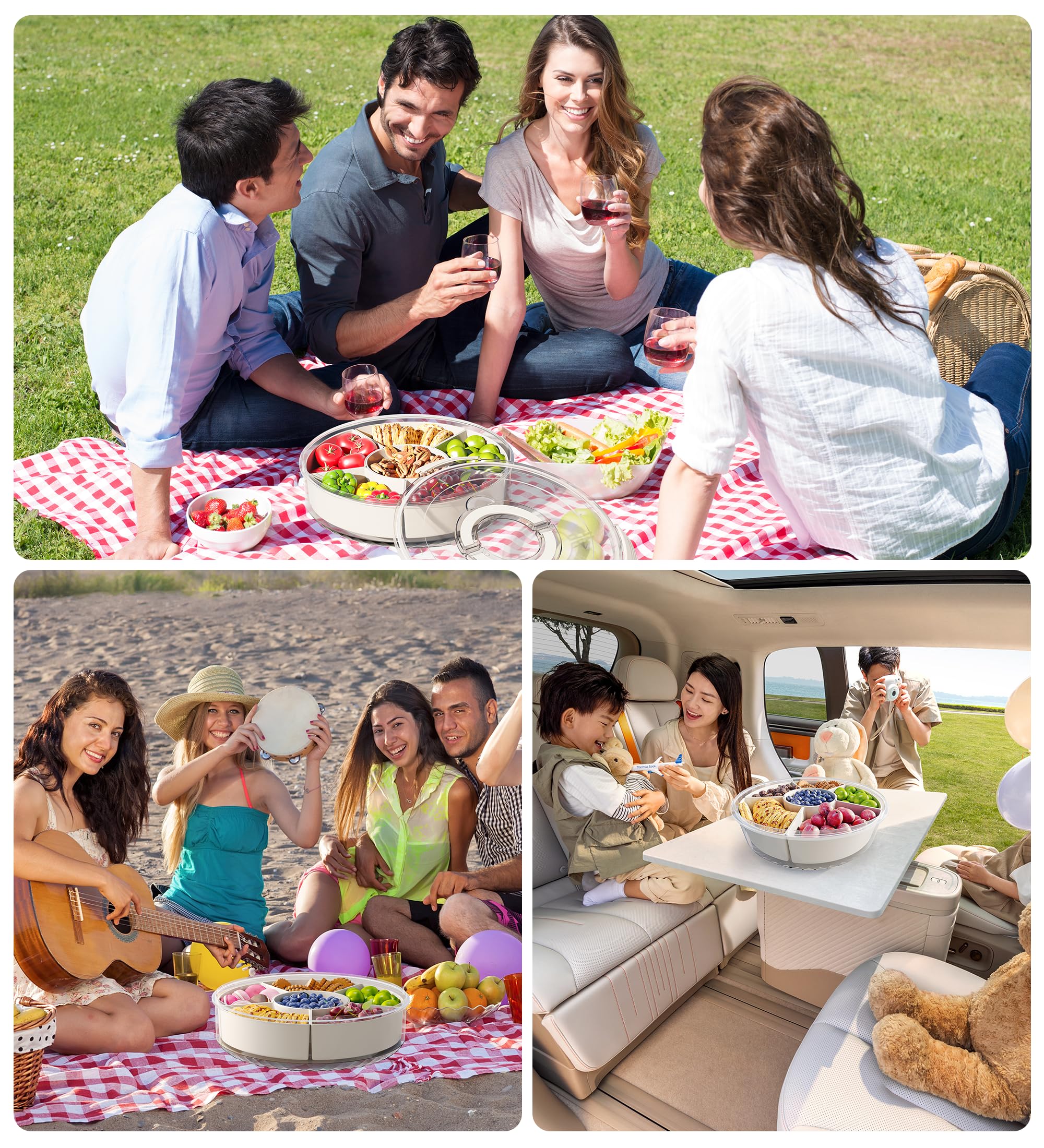 BigPonPon transparent-lid-rotation-tray offers 360-degree access to treats