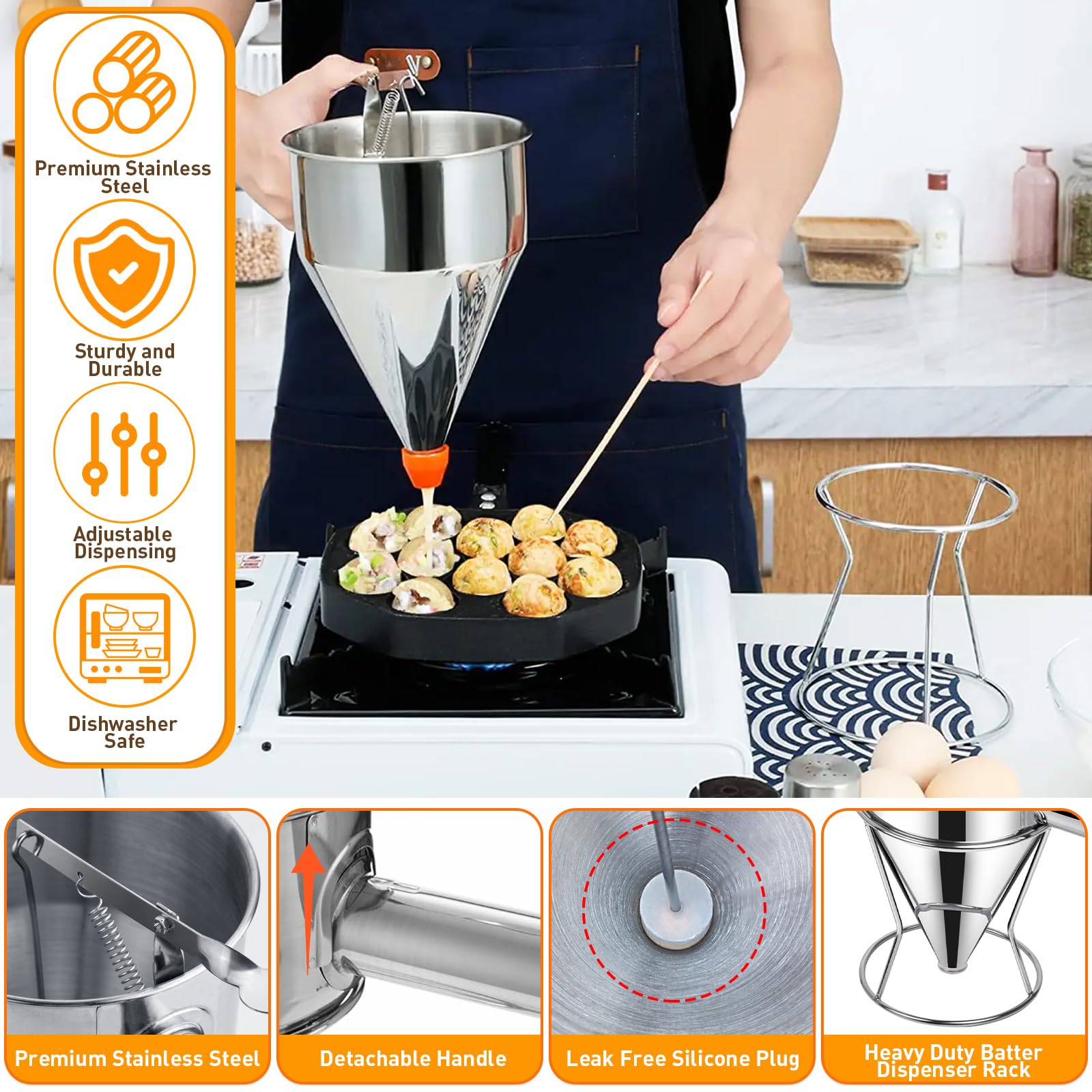 BILIPLE muffin rings two create uniform cups for even baking.