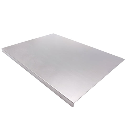 BILLAMB stainless steel cutting board with large surface for meal prep.