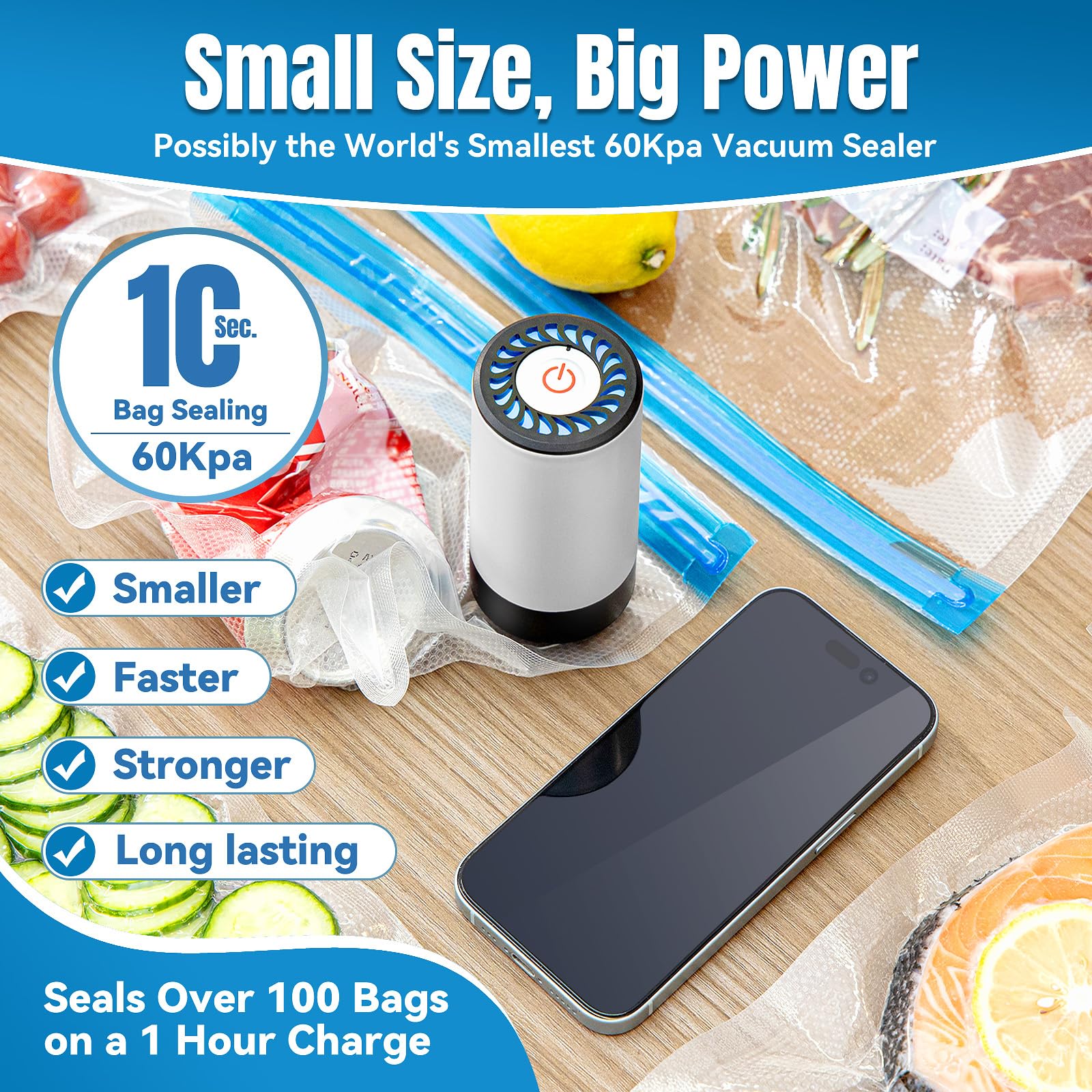 Billty 30 sous vide bags included for ready to seal meals