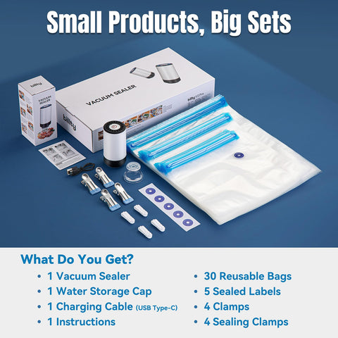 Billty charging cable and water storage cap for travel setup