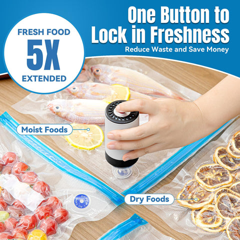 Billty vacuum sealer enabling quick seal in 10 seconds for on the go