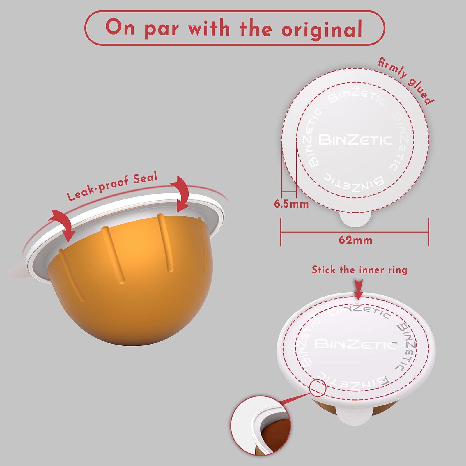 BinZetic ergonomic design provides a secure grip during use.