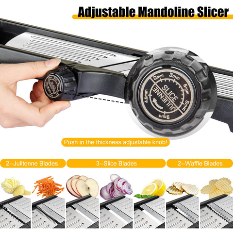 BINGBING Mandoline in action offers professional-grade slicing at home.