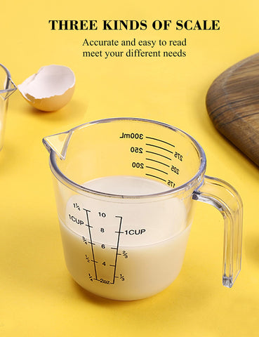 Food-grade thickened plastic BINGBING measuring cups safe for direct contact