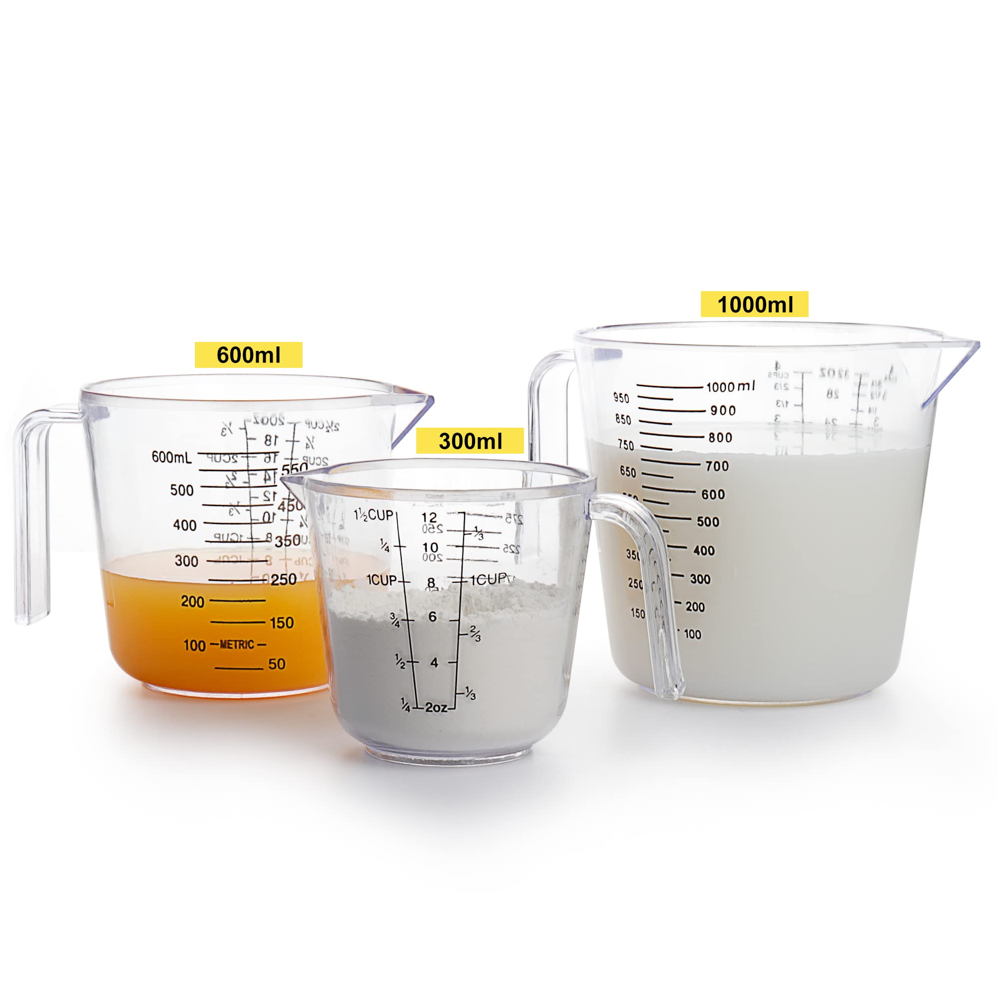High-visibility silk-screen scales on BINGBING measuring cups