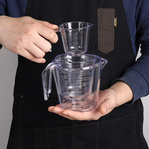 Transparent design of BINGBING measuring cups for quick measurement at a glance