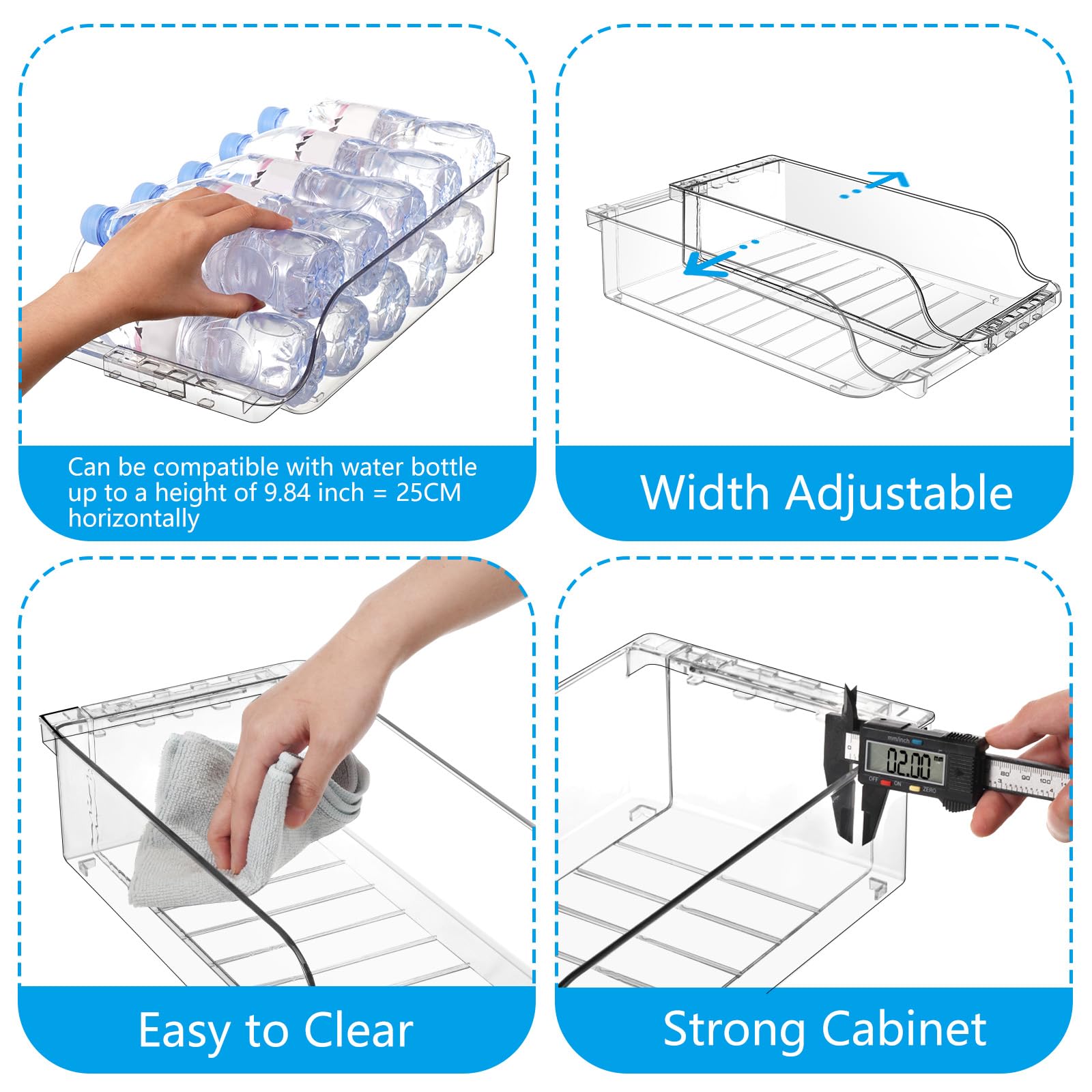 BingoHive kitchen and pantry organizer boosts space efficiency for beverages.