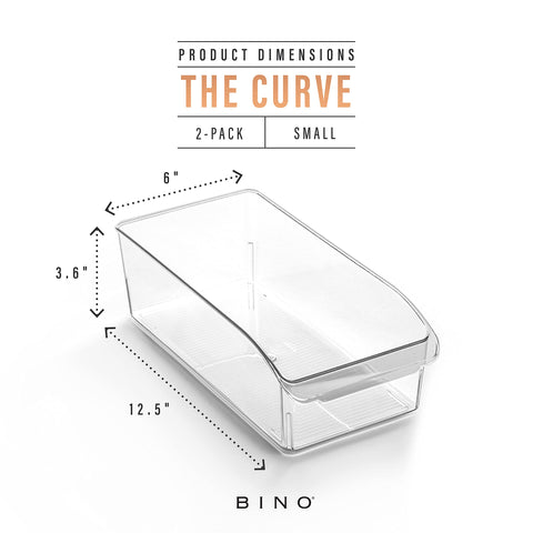 BINO Curve medium bin stacked for compact pantry storage