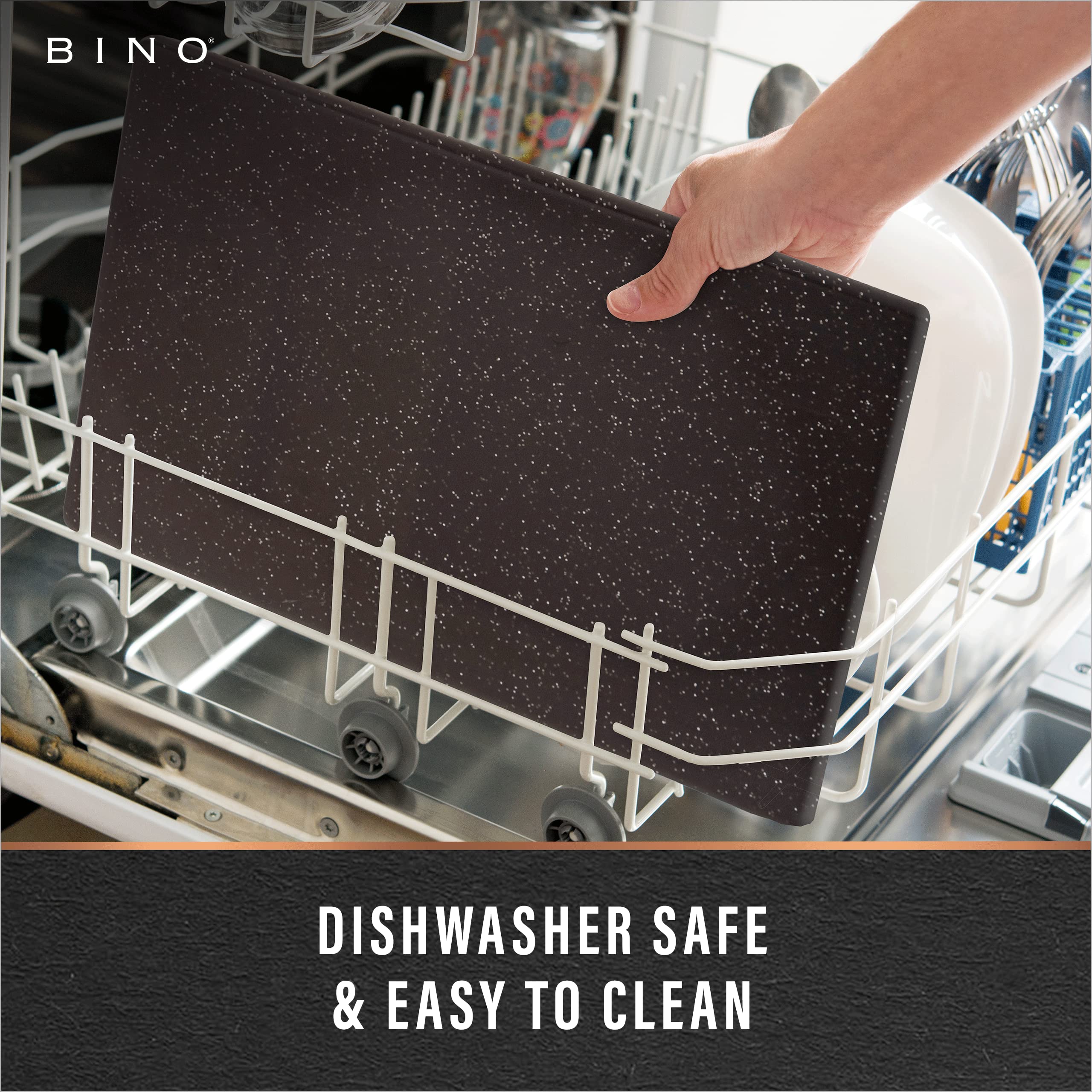 BINO cutting board with black granite finish adds elegance