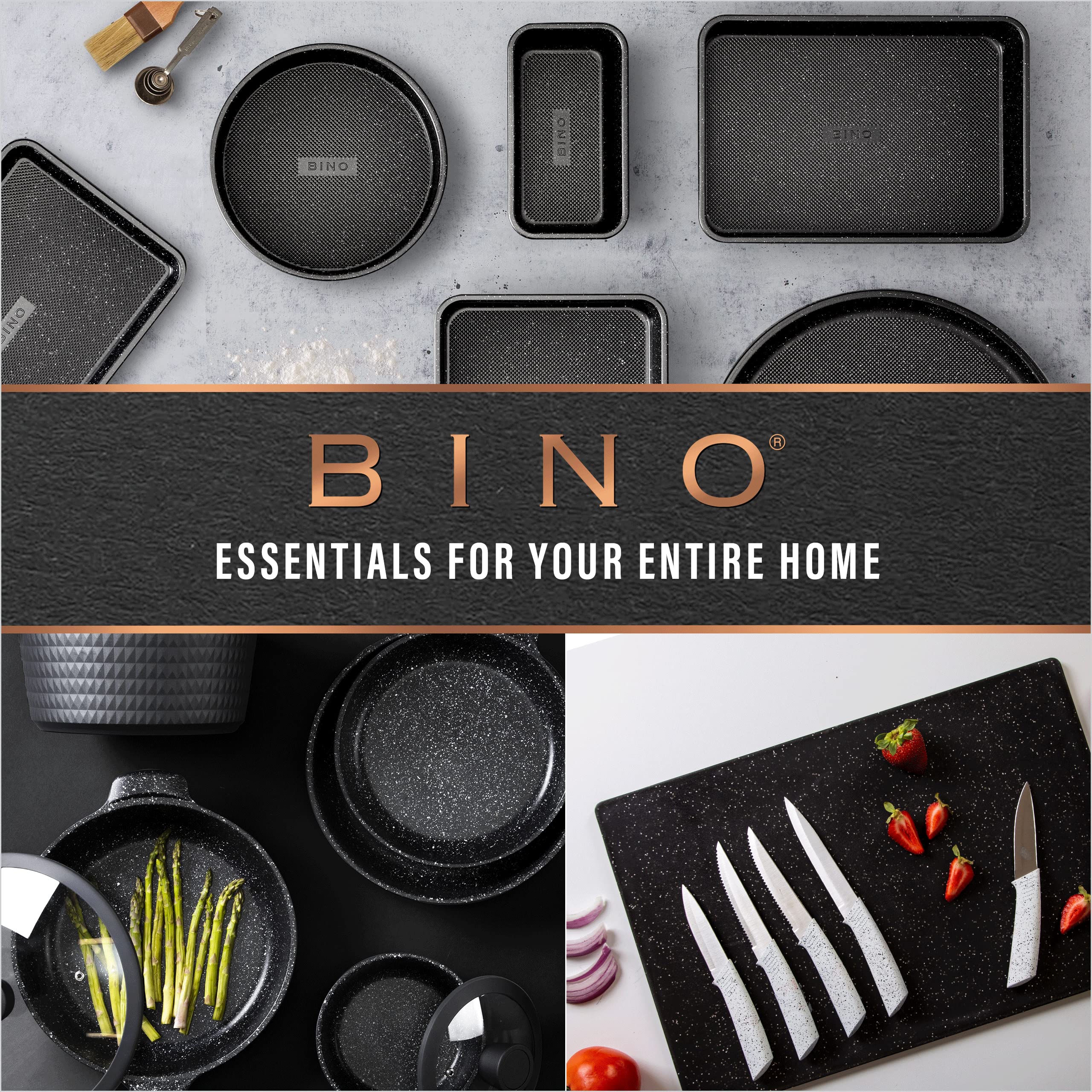BINO cutting board offers a durable plastic surface for daily use