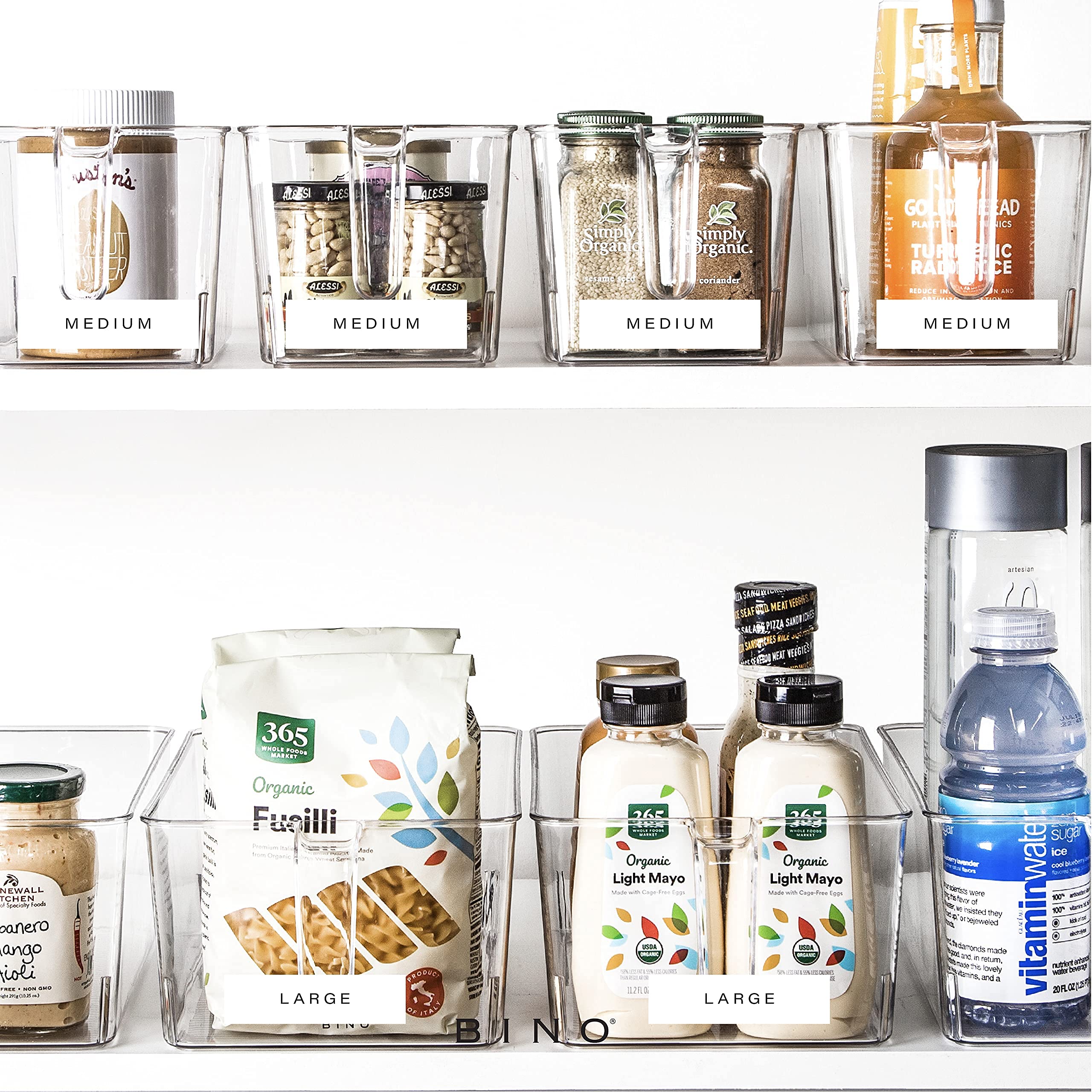 BINO portable design converts any shelf into a pull-out drawer.