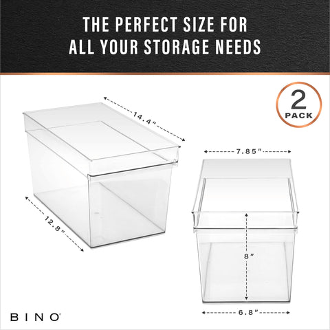 BINO The Handler large deep bin stacked setup for maximized vertical storage.