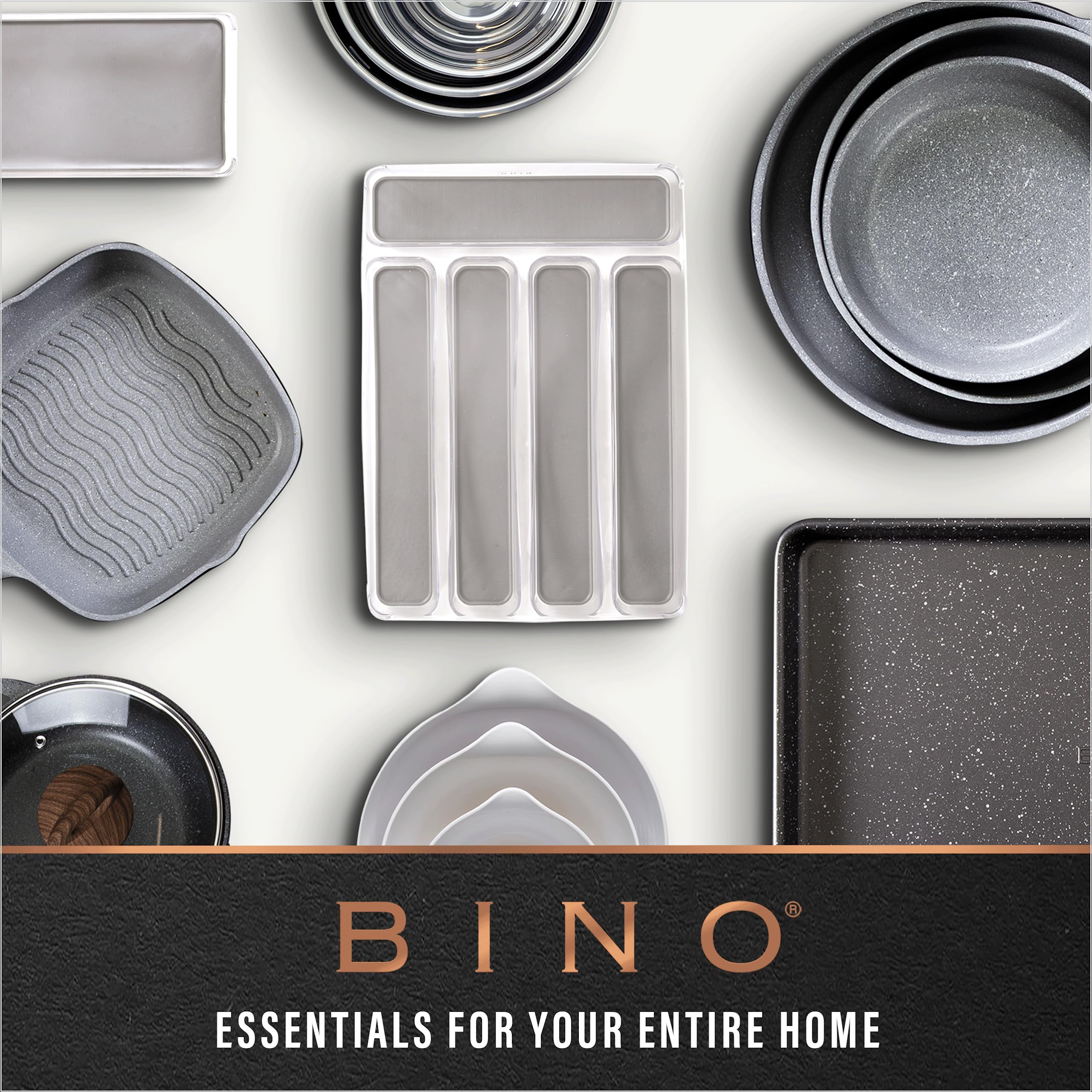 BINO multi-size bin set supports versatile kitchen and pantry organization