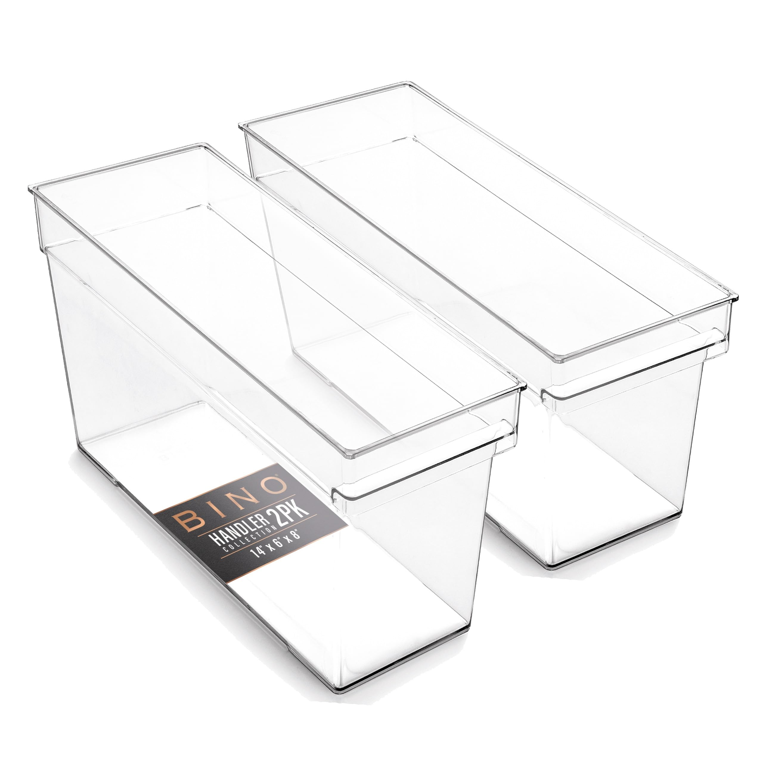 BINO medium deep clear bin in pantry for organized shelves and easy access