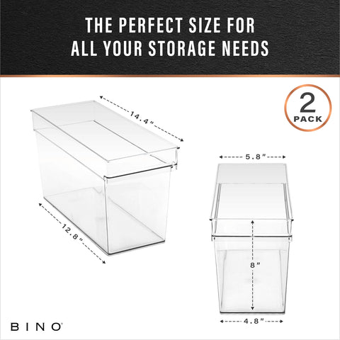 BINO see-through bin enables fast identification on shelves