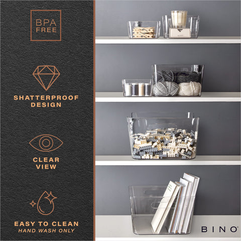 BINO minimalist design storage bin blends with modern cabinets