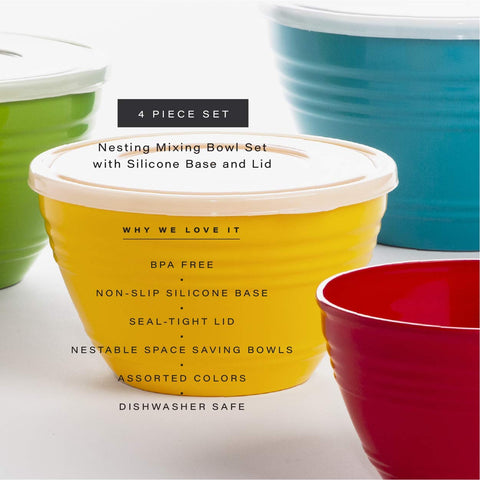 BINO mixing bowls with nesting design save valuable cabinet space.