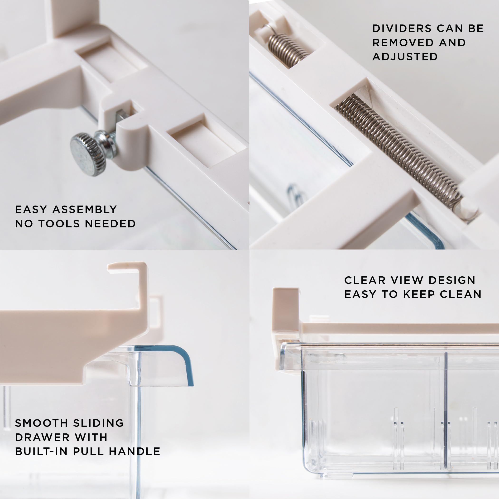 BINO space-expansion feature adds over 50 percent more usable fridge space.