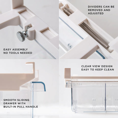 BINO space-expansion feature adds over 50 percent more usable fridge space.