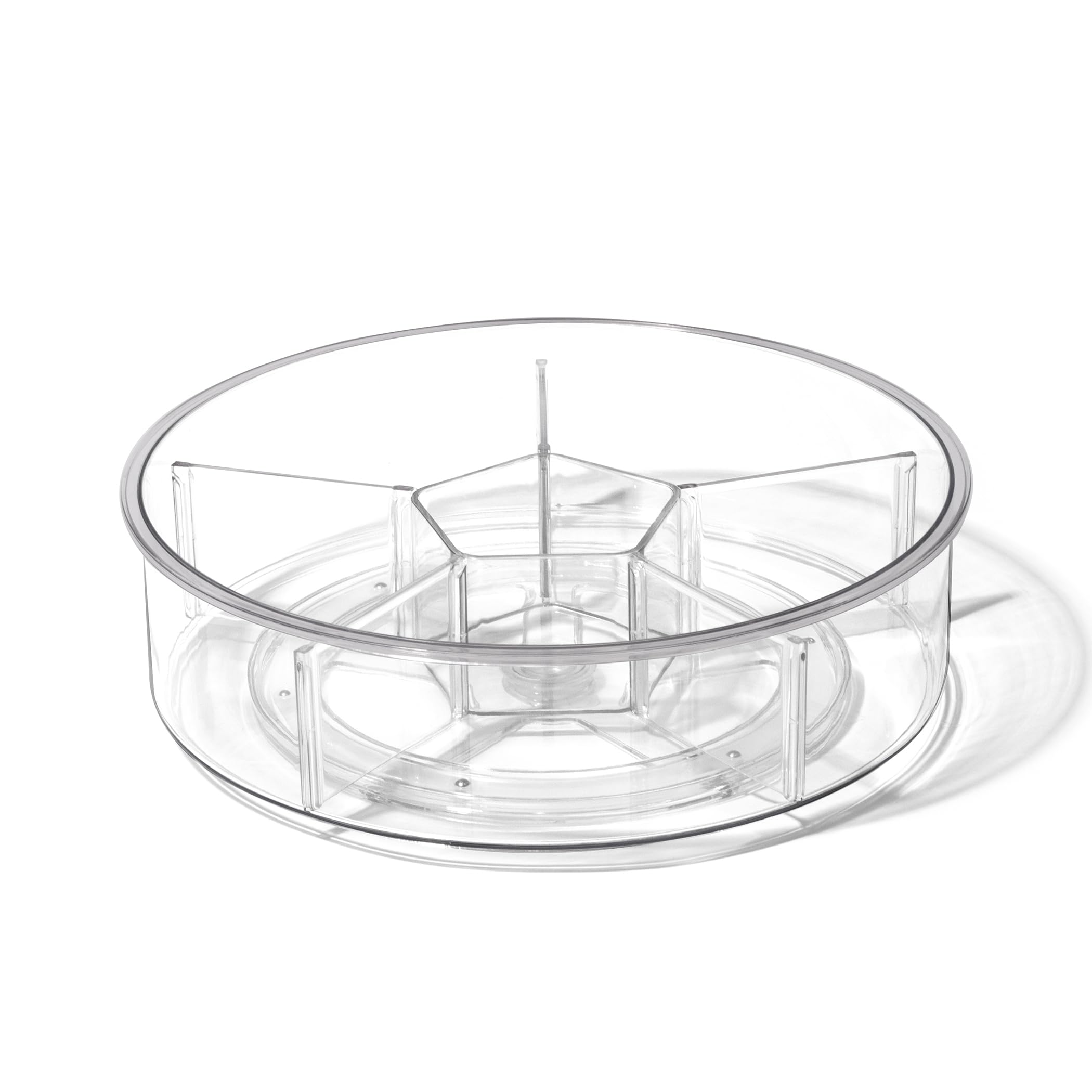 BINO round turntable with six removable bins for easy spice and snack access.