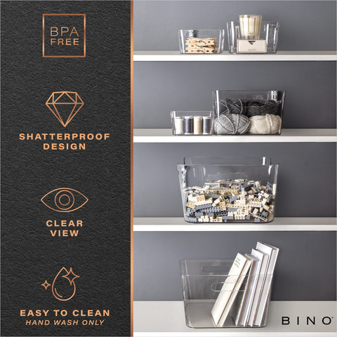 BINO SOHO X-Small clear bin in medicine cabinet