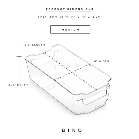 BINO see-through design bin helps locate items at a glance.