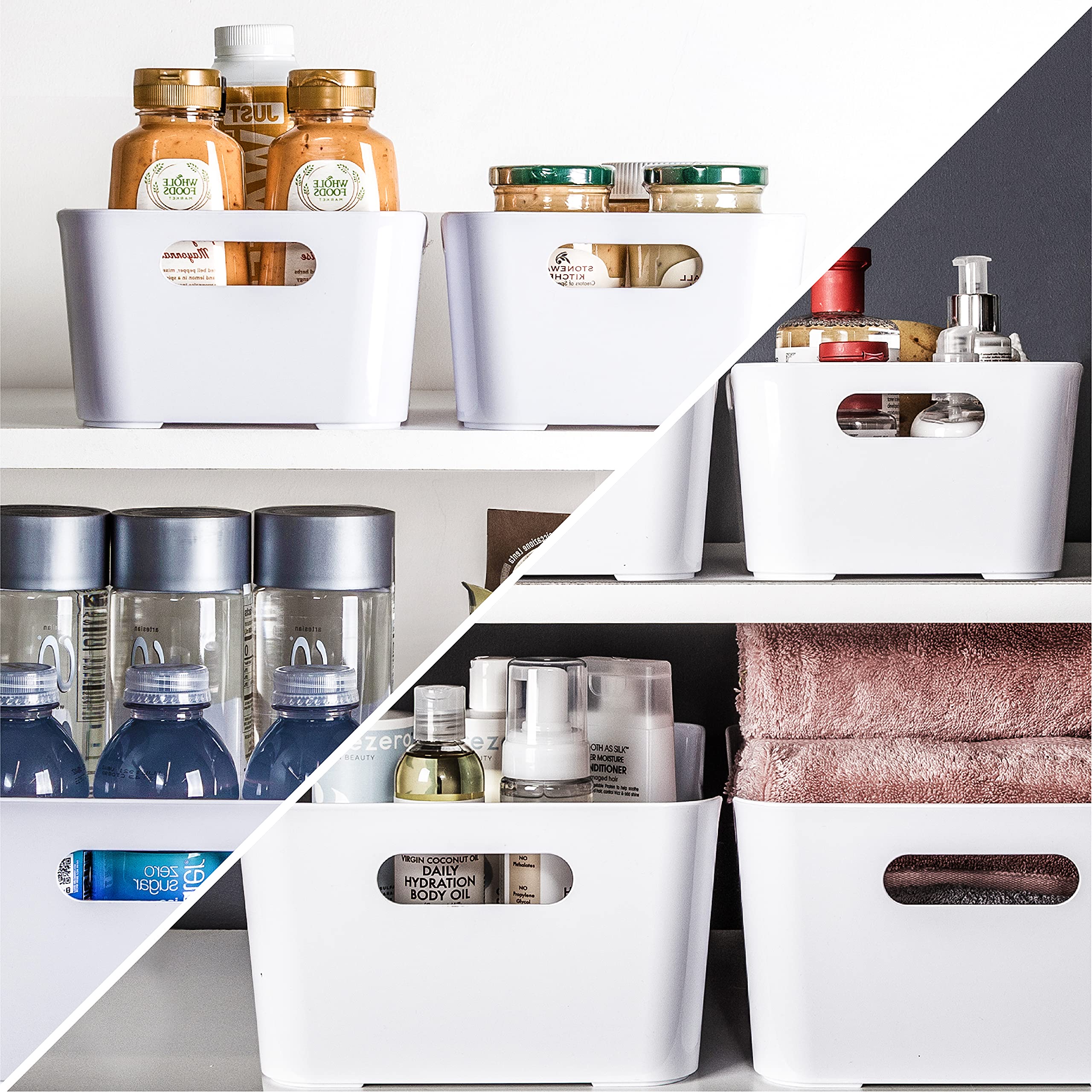 BINO easy-grip bin with side handles for simple lifting.