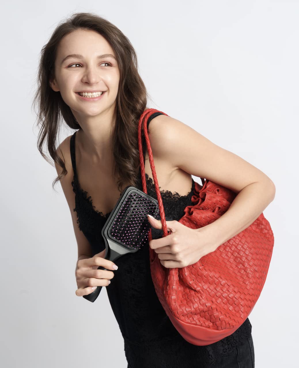 Binocktails Bev-Brush doubles as a real paddle brush for daily hair care.