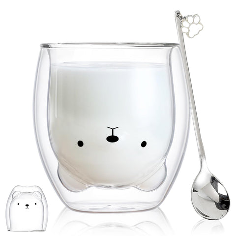 Binoster Bear Cute Mug front view for cozy morning coffee.