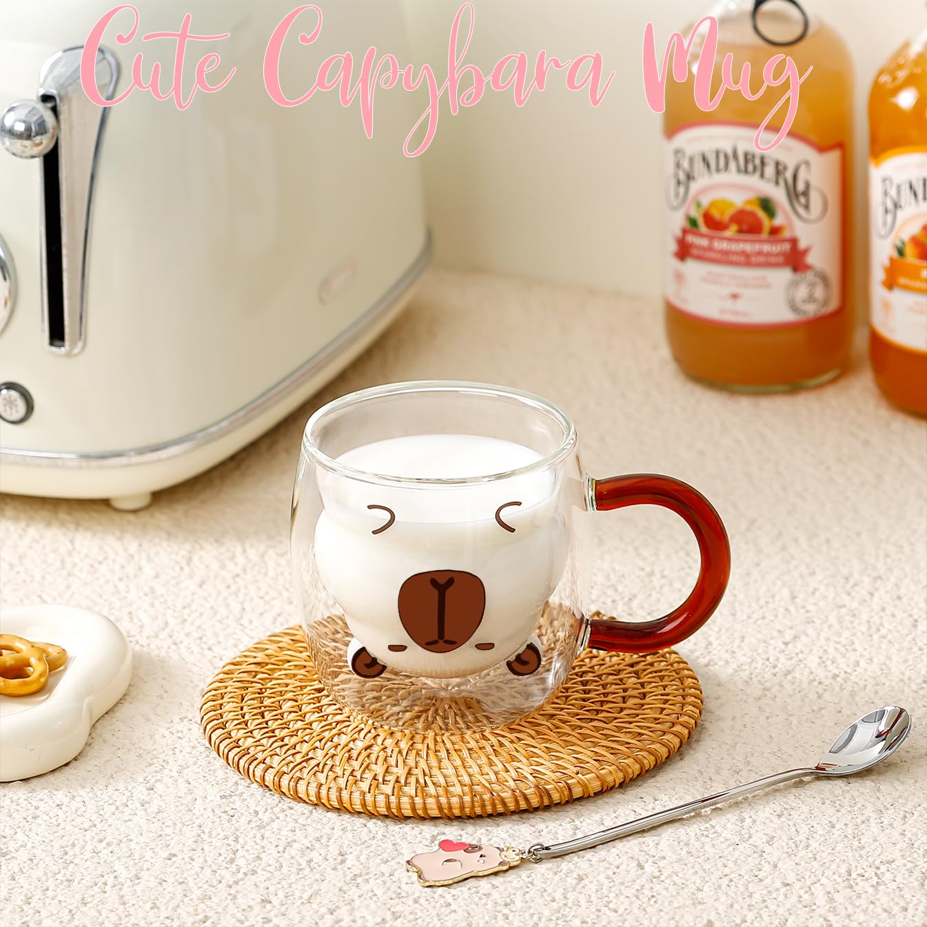 Binoster cute capybara mug for office desks