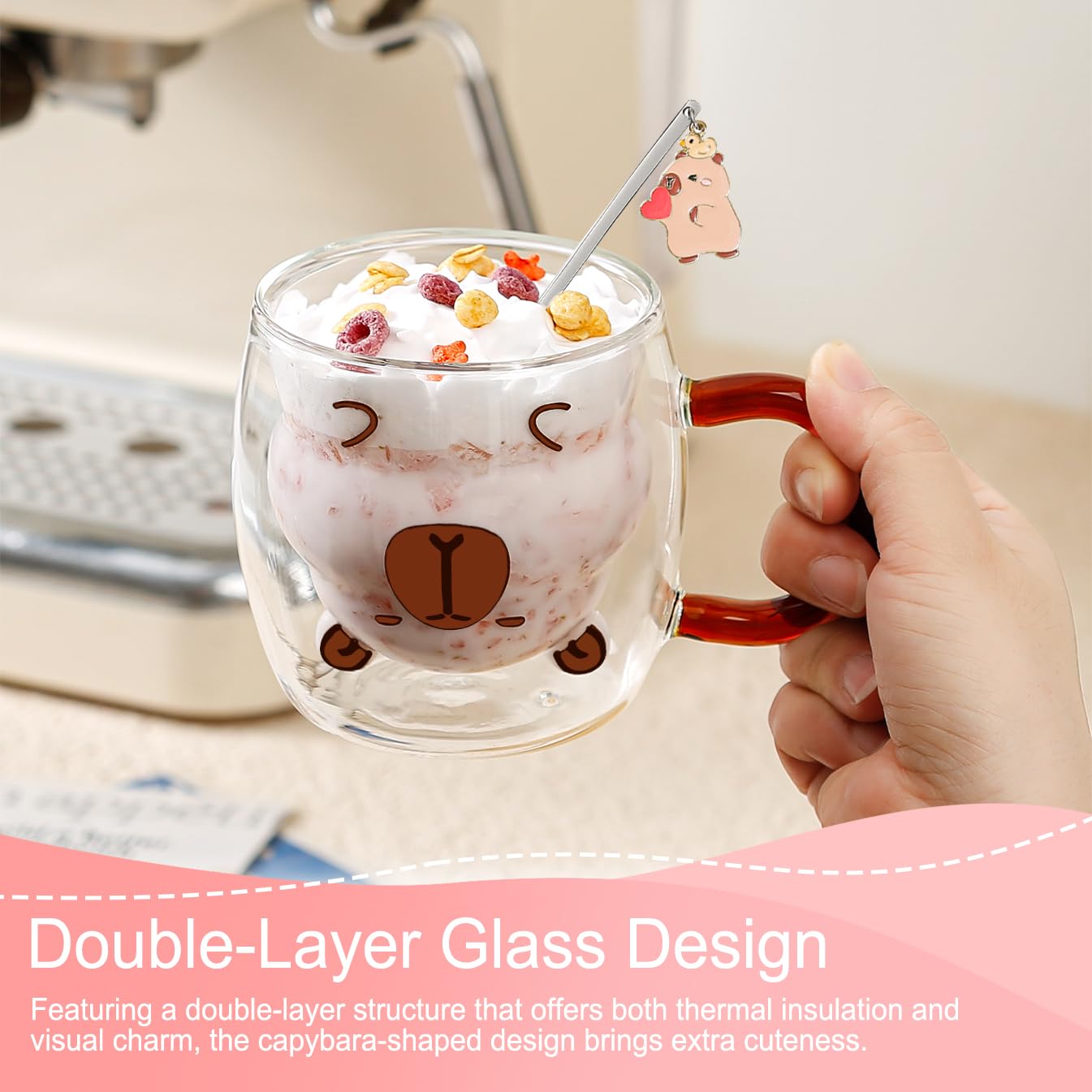 Binoster capybara mug suits hot and cold beverages