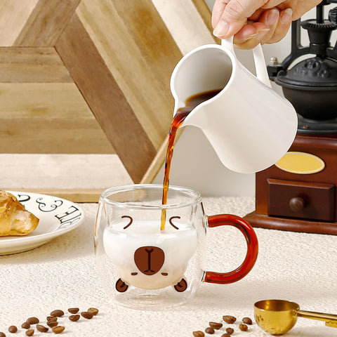 Binoster double-walled capybara glass keeps drinks hot or cold