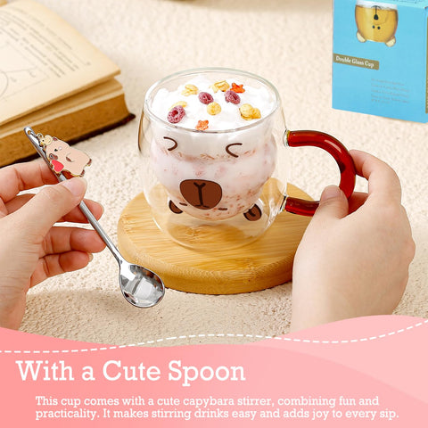 Binoster ergonomic capybara mug offers a comfortable grip