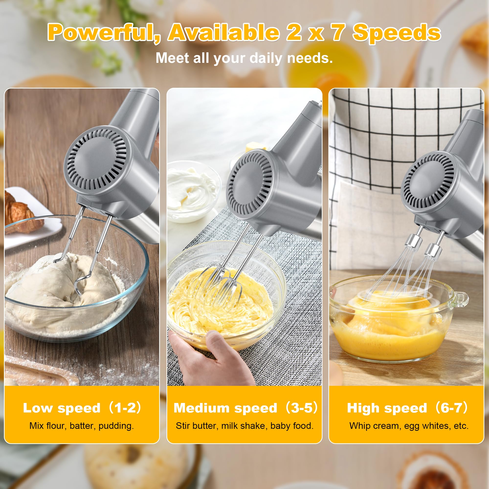 BinROC attachments set in stainless steel for versatile mixing tasks