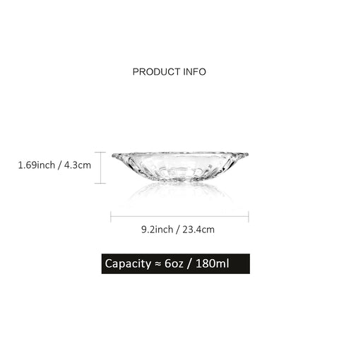 Binsakao clear dessert dish for sundaes highlights colors and textures.