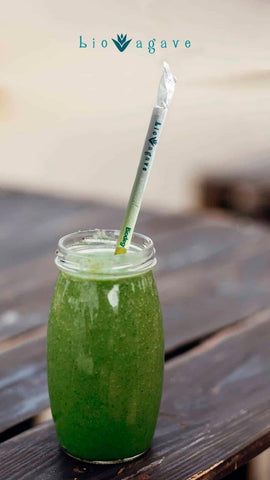 BIO AGAVE box open, showcasing sustainable straws