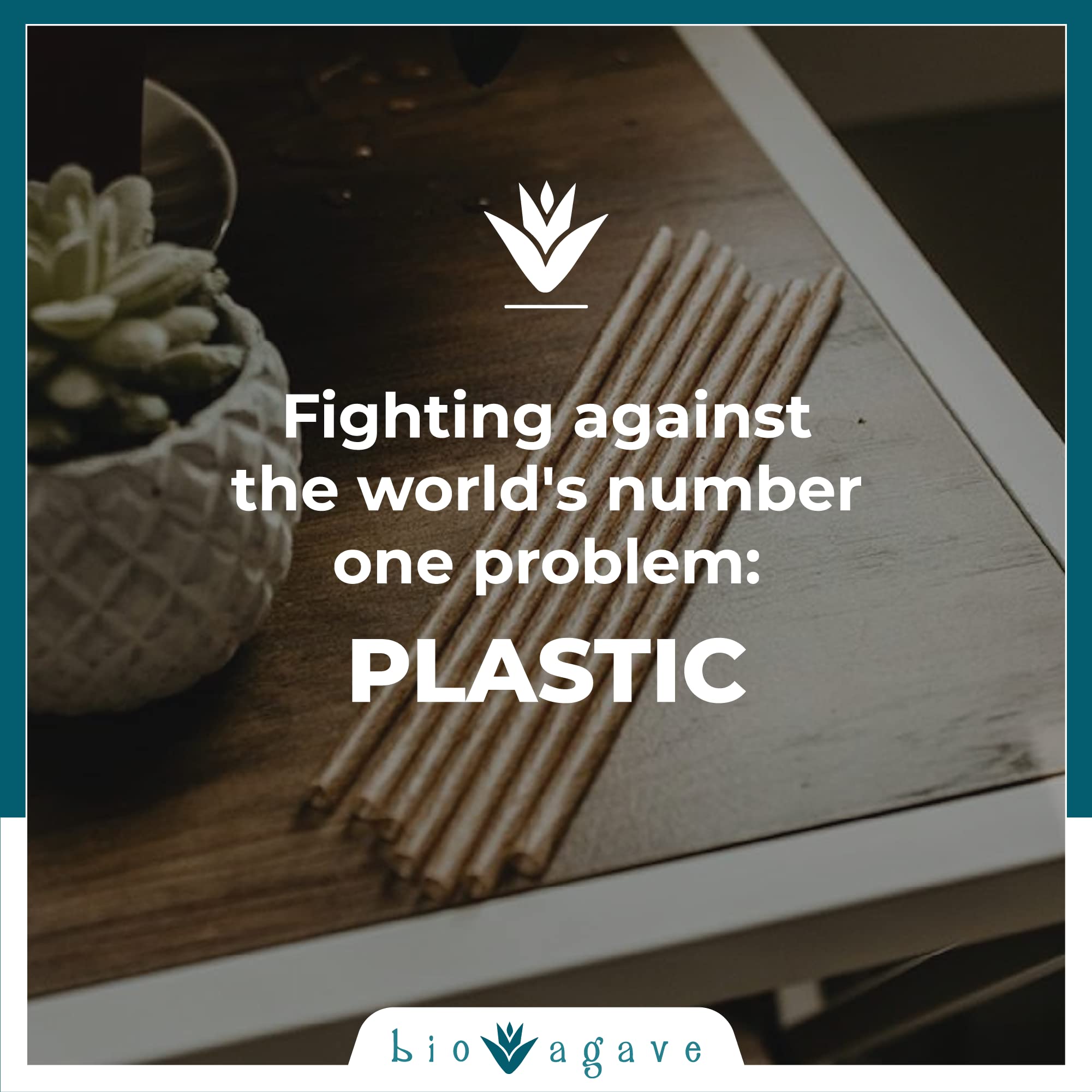 BIO AGAVE plastic-free drinking straw offering an eco-friendly alternative to plastics.