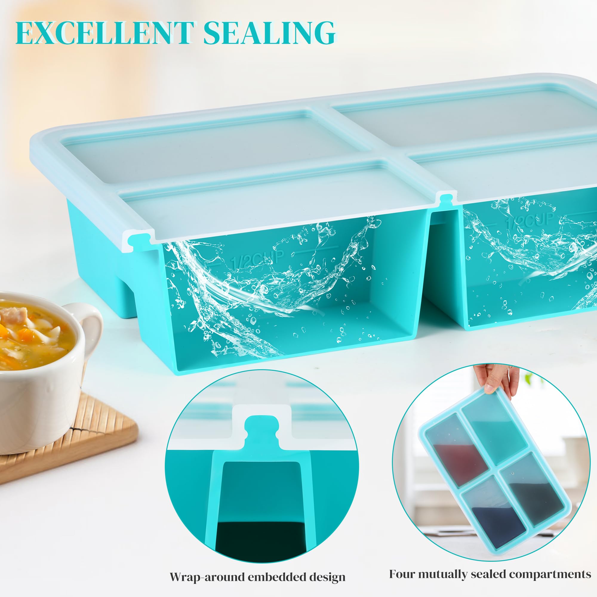 BIONMAPLE leak-proof lid seals for safe freezer storage.