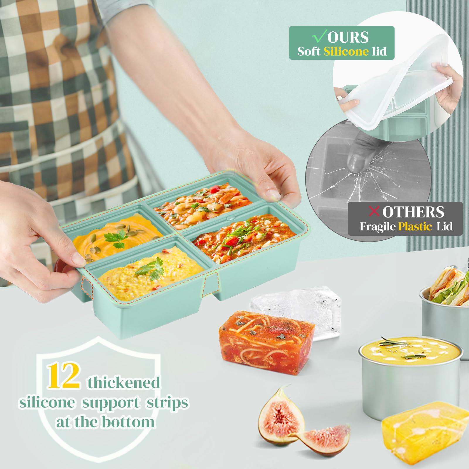 BIONMAPLE wrap-around lid provides secure storage and odor containment.