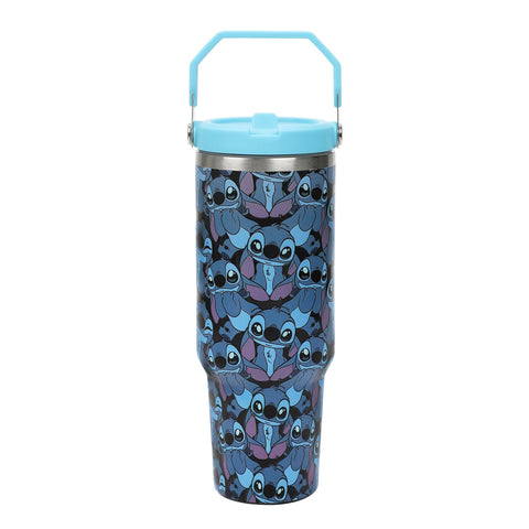Bioworld Disney Stitch allover blue tumbler with vibrant Stitch print for fans on the go