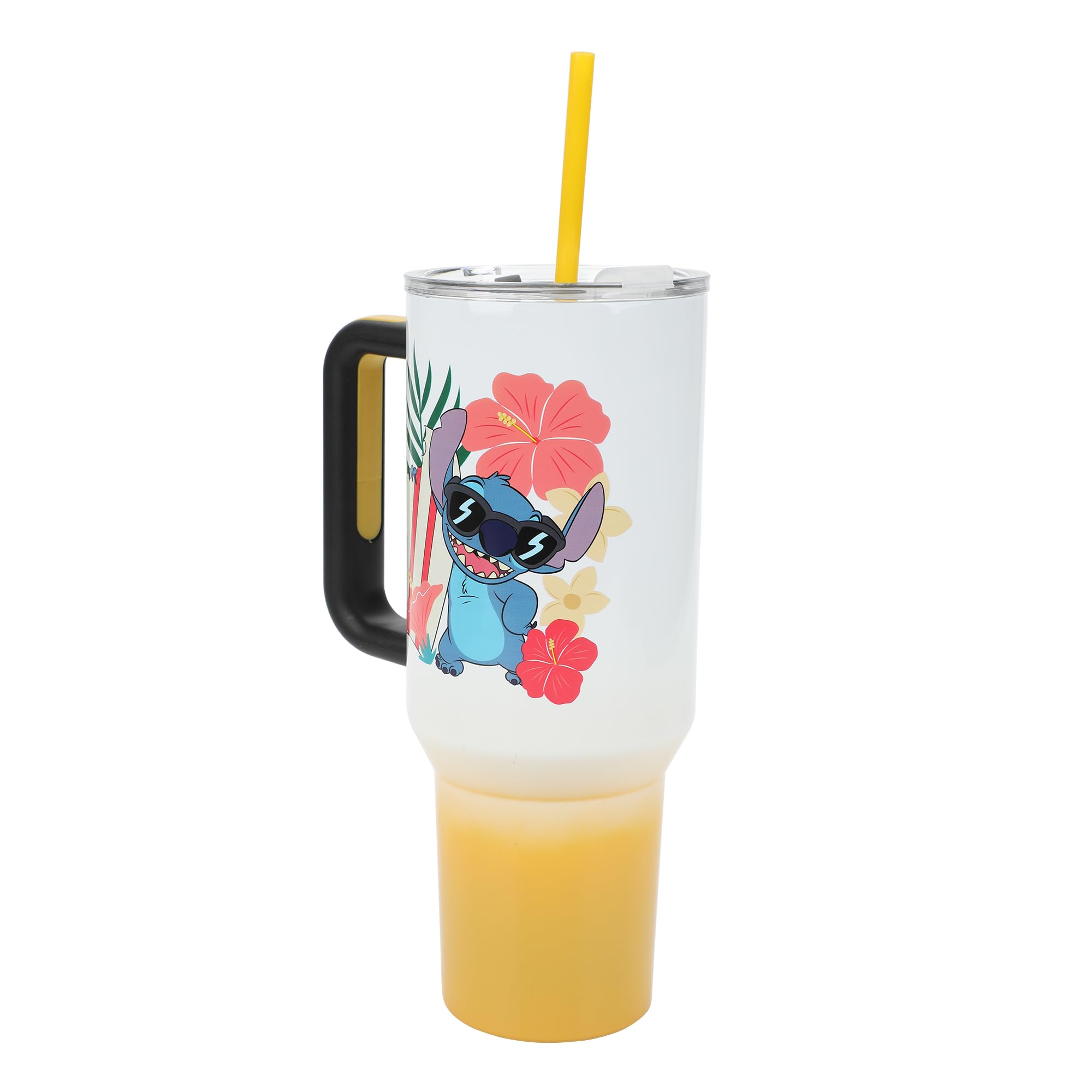 Bioworld Disney Stitch Hawaiian 40 Oz Tumbler cap-design detail