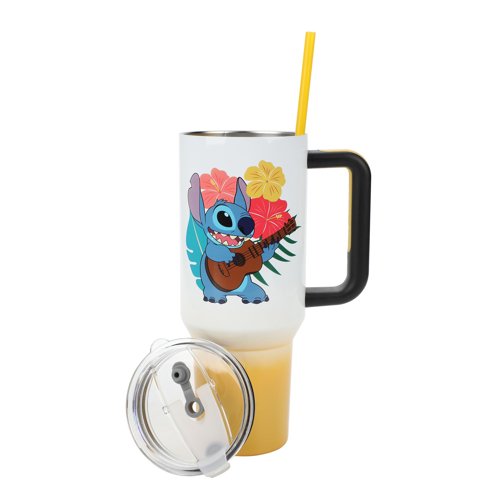 Bioworld Disney Stitch Hawaiian 40 Oz Tumbler packaging shown as gift-ready